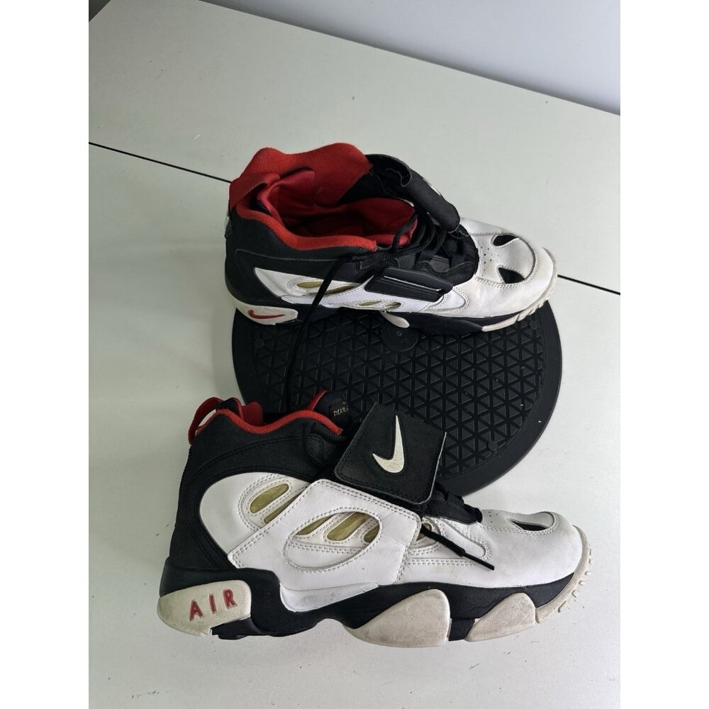 Nike Air Diamond Turf 2 Black White Gold 487658-070 Sz 9.5